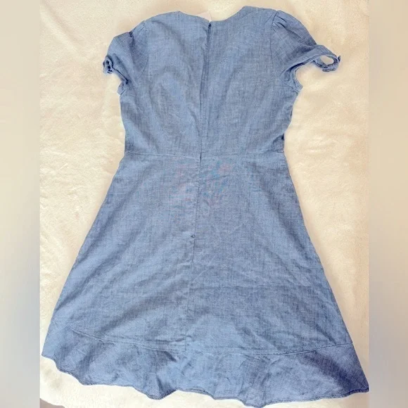 J. Crew Chambray Faux-Wrap Dress, Size 6 - NWT - Picture 5 of 11